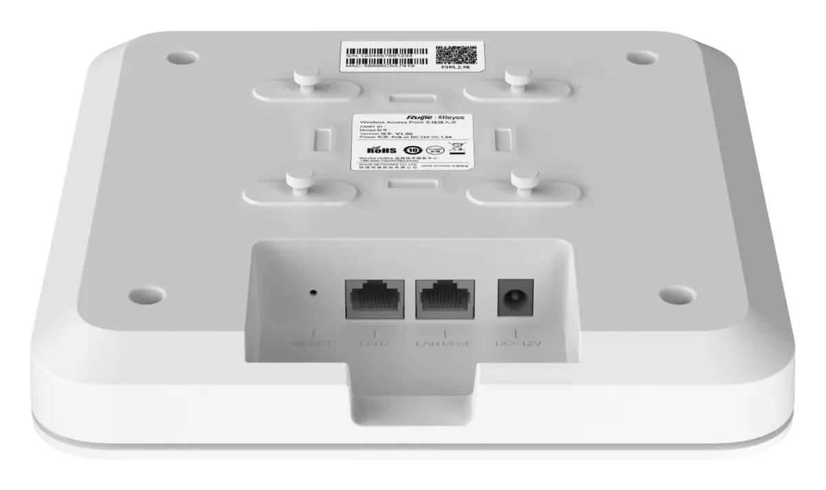 Reyee RG-RAP2260(G) Wi-Fi 6 AX1800 Çift Bant Tavan Tipi Access Point — görsel 4