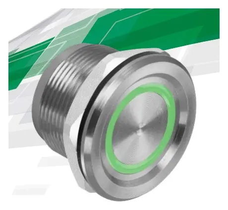 Rosslare PX-34 Rugged Piezoelectric Switches Bi-Colored LED Ring Illumination Çıkış Butonu