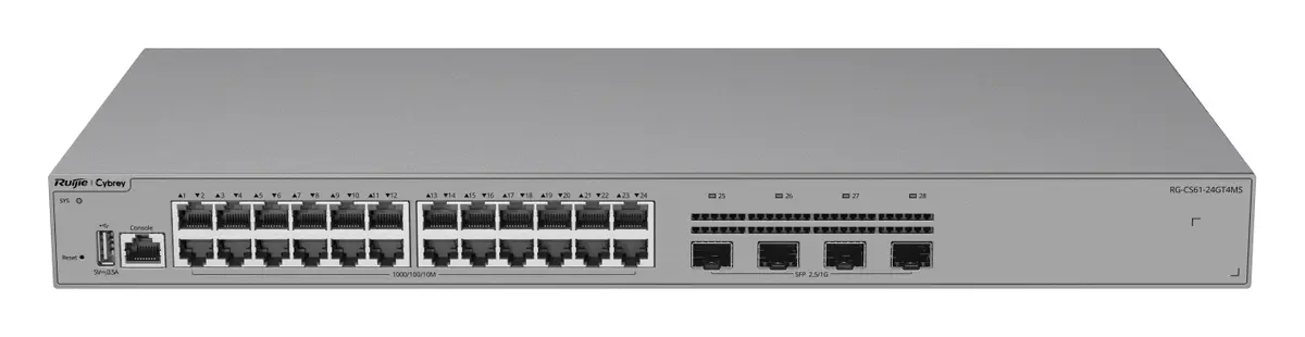 Ruijie RG-CS61-24GT4MS 24 Port Gigabit 4×2.5G SFP L3 Yönetilebilir Switch