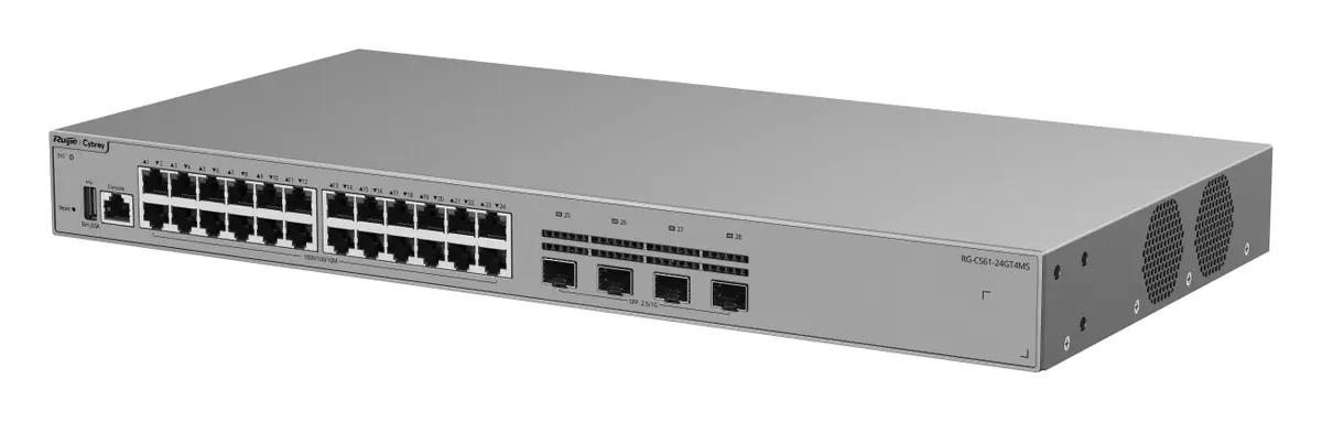 Ruijie RG-CS61-24GT4MS 24 Port Gigabit 4×2.5G SFP L3 Yönetilebilir Switch — görsel 4