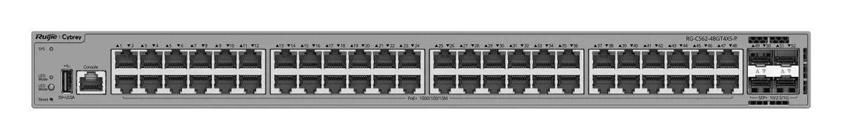 Ruijie RG-CS62-48GT4XS-P 48 Port Gigabit PoE+ 4×10G SFP+ L3 Yönetilebilir Switch — görsel 2