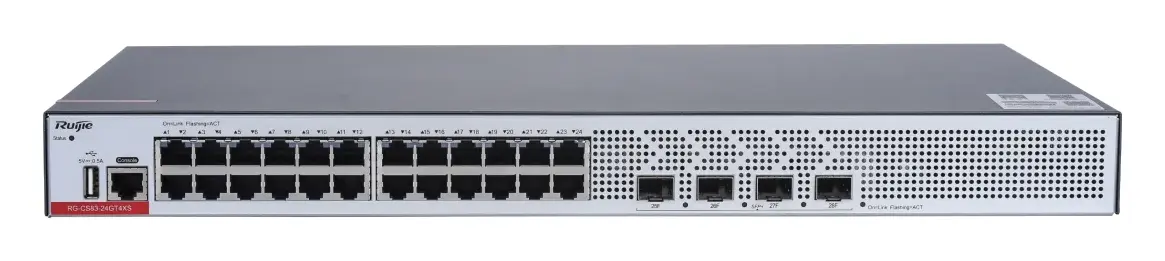Ruijie RG-CS83-24GT4XS 24 Port Gigabit 4×10G SFP+ L3 Yönetilebilir Switch