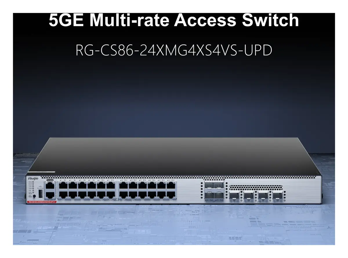 Ruijie RG-CS86-24XMG4XS4VS-UPD 24 Port 10G PoE++ 4×10G SFP+ 4×25G SFP28 Yönetilebilir Switch — görsel 2