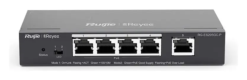 Ruijie RG-ES205GC-P 4 Port Yönetilebilir PoE Switch