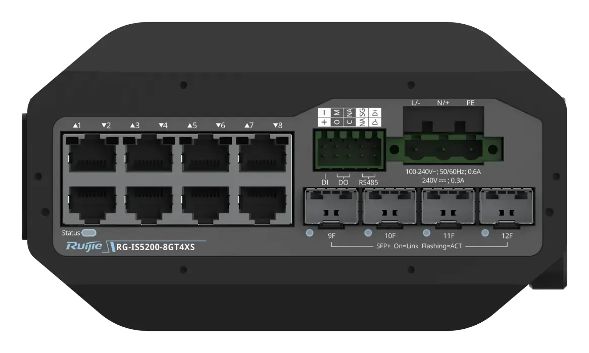 Ruijie RG-IS5200-8GT4XS 8 Port Gigabit 4×10G SFP+ Endüstriyel Switch — görsel 2