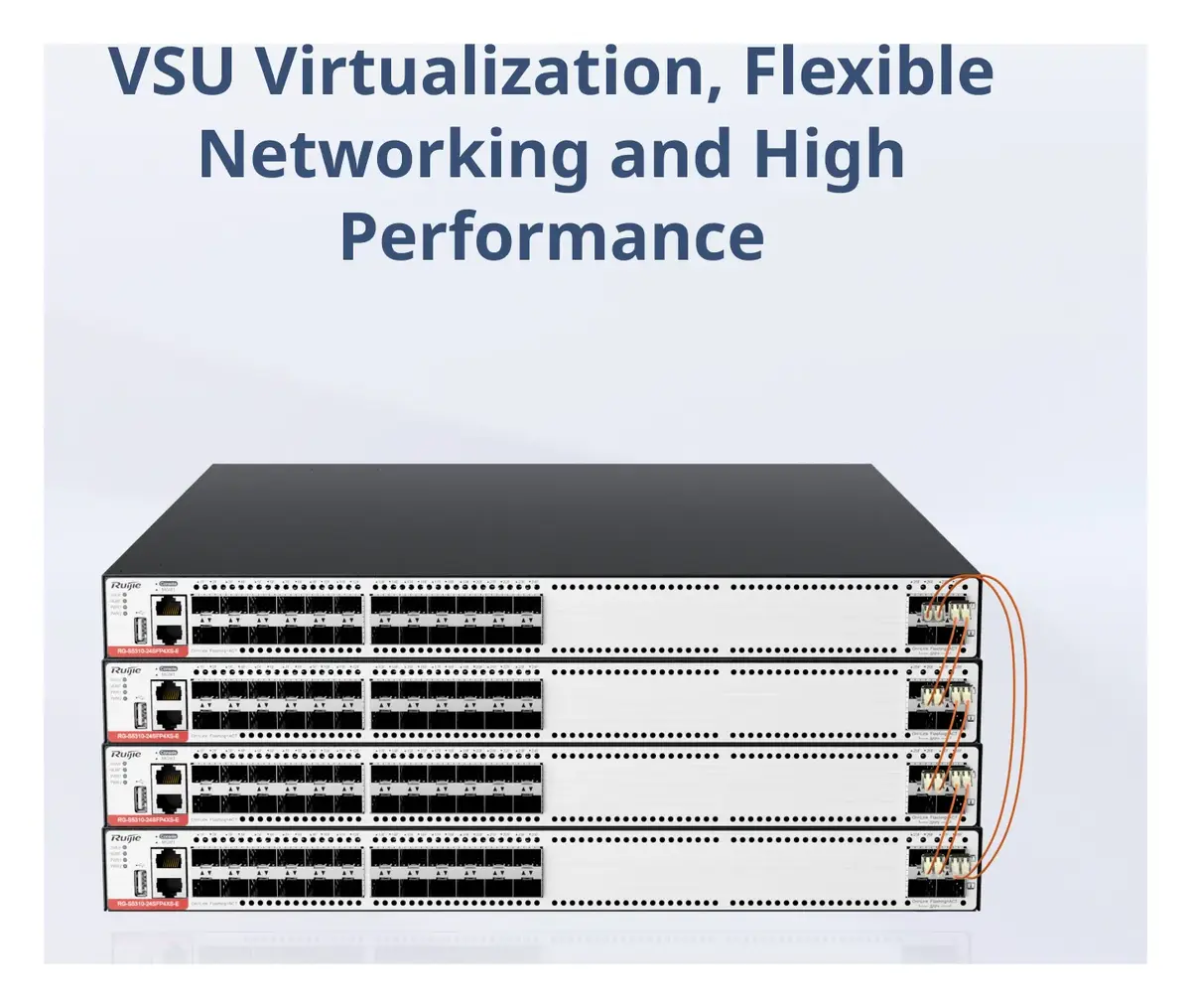 Ruijie RG-S5310-24SFP4XS-E 24 Port Gigabit SFP 4×10G SFP+ L3 Yönetilebilir Switch — görsel 2