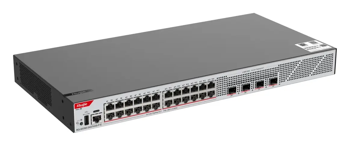 Ruijie RG-S5350-24GT4XS-P-E 24 Port Gigabit PoE+ 4×10G SFP+ L3 Yönetilebilir Switch — görsel 2