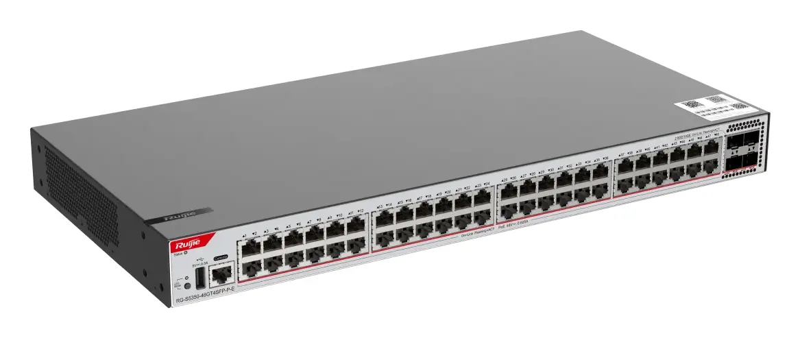 Ruijie RG-S5350-48GT4SFP-P-E 48 Port Gigabit PoE+ 4×SFP L3 Yönetilebilir Switch — görsel 2