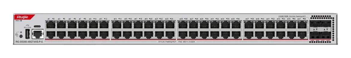Ruijie RG-S5350-48GT4XS-P-E 48 Port Gigabit PoE+ 4×10G SFP+ L3 Yönetilebilir Switch — görsel 3