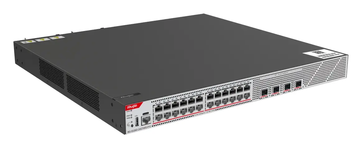 Ruijie RG-S5360-24GT4XS-P-E 24 Port Gigabit PoE+ 4×10G SFP+ L3 Yönetilebilir Switch — görsel 2