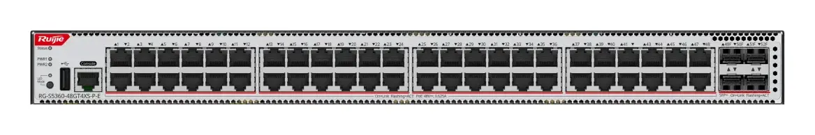 Ruijie RG-S5360-48GT4XS-P-E 48 Port Gigabit PoE+ 4×10G SFP+ L3 Yönetilebilir Switch — görsel 4