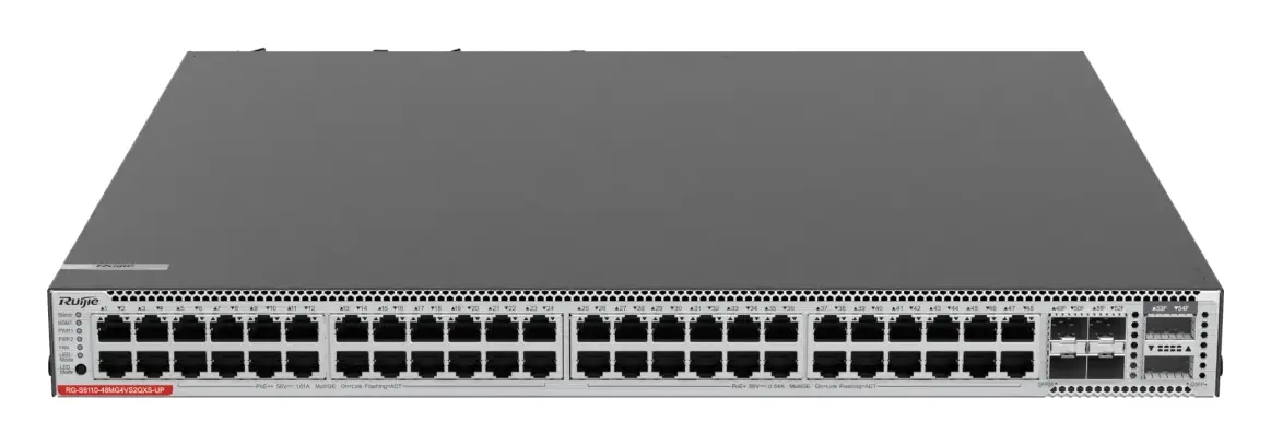 Ruijie RG-S6110-48MG4VS2QXS-UP 48 Port 5G Multi-Gigabit PoE++ 4×25G SFP28 2×40G QSFP+ Yönetilebilir Switch