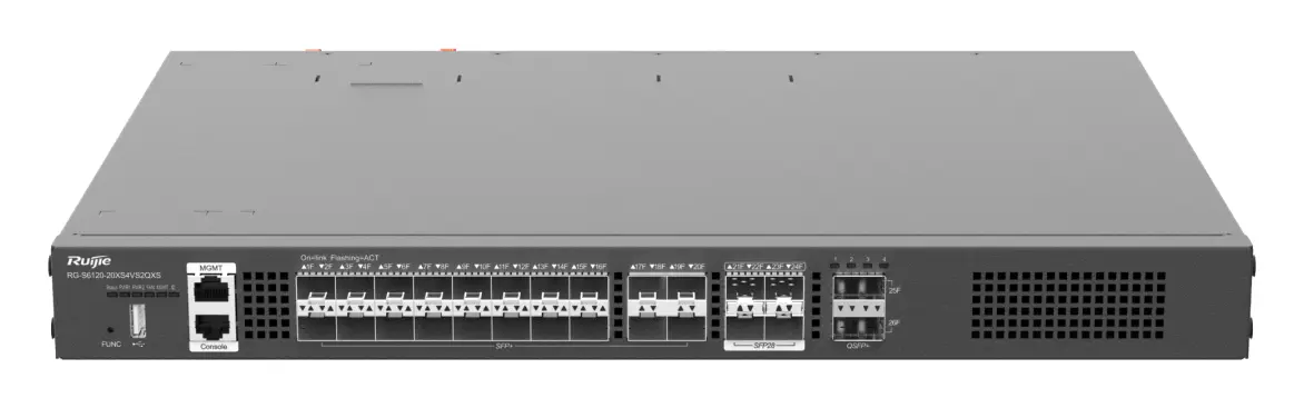 Ruijie RG-S6120-20XS4VS2QXS 20 Port 10G SFP+ 4×25G SFP28 2×40G QSFP+ L3 Yönetilebilir Switch