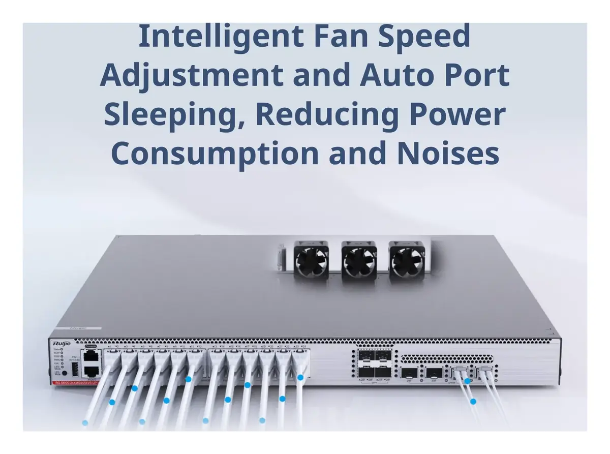 Ruijie RG-S6120-24XMG4XS4VS-UP-H 24 Port 10G PoE++ 4×10G SFP+ 4×25G SFP28 Yönetilebilir Switch — görsel 6
