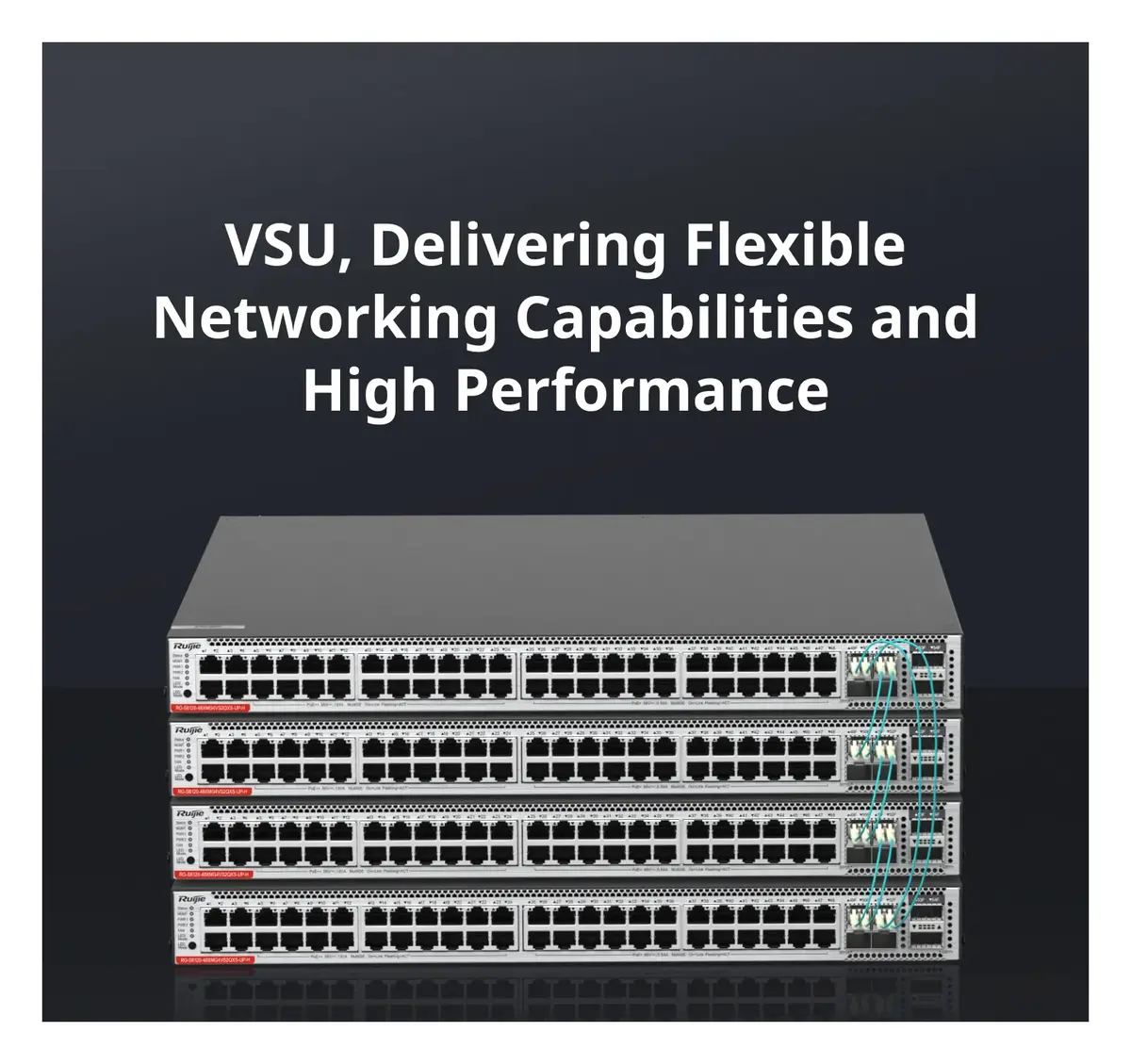 Ruijie RG-S6120-48XMG4VS2QXS-UP-H 48 Port 10G PoE++ 4×25G SFP28 2×40G QSFP+ Yönetilebilir Switch — görsel 4