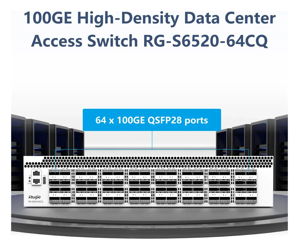 Ruijie RG-S6520-64CQ 64 Port 100G QSFP28 Veri Merkezi Switch — görsel 2