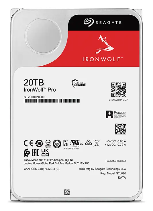 Seagate IronWolf Pro 20TB 3.5" SATA NAS Diski (ST20000NT001) — görsel 4