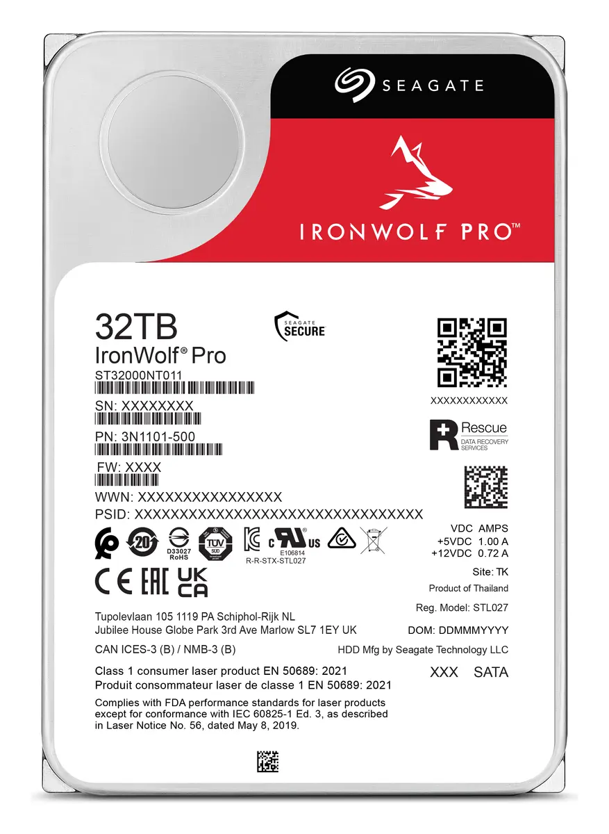 Seagate IronWolf Pro 32TB 3.5" SATA NAS Diski (ST32000NT000) — görsel 4