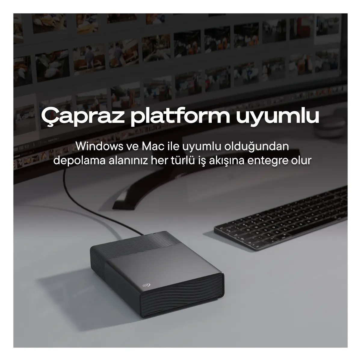 Seagate One Touch Desktop 16TB Uzay Grisi Harici Disk (STNB16000400) — görsel 3