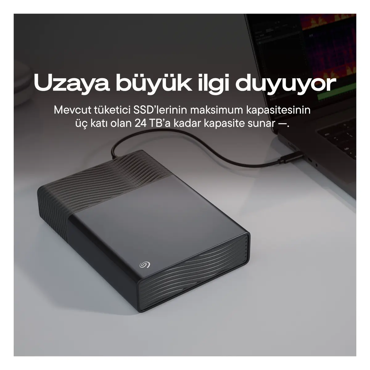 Seagate One Touch Desktop 8TB Uzay Grisi Harici Disk (STNB8000400) — görsel 4