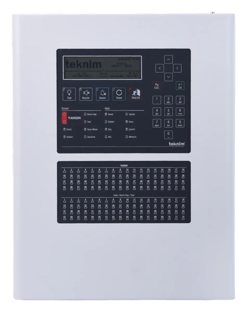 Teknim TFP-2114 4 Loop Bölge Göstergeli Akıllı Adresli Yangın Alarm Paneli