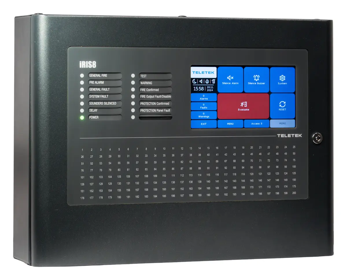 Teletek iRIS8 8 Loop Adresli Yangın Alarm Paneli