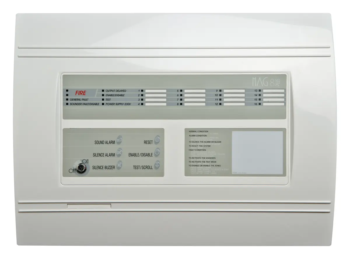 Teletek MAG8Plus 8 Zone Konvansiyonel Yangın Alarm Paneli