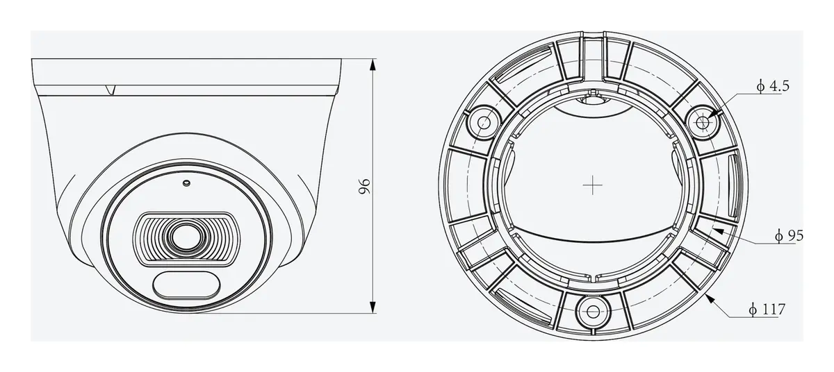 Tiandy TC-C320N 1GNA-28 2MP 2.8mm IR IP Turret Kamera — görsel 4