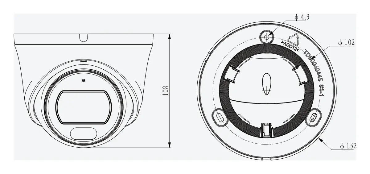 Tiandy TC-C34SV 3MRA-28 4MP 2.8mm Polar Day IP Turret Kamera — görsel 4