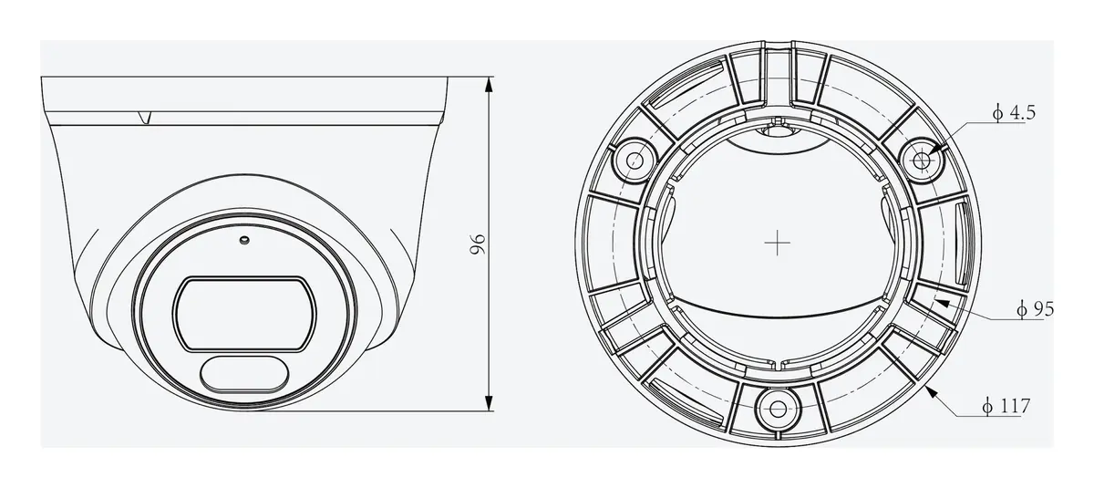 Tiandy TC-C34XN 2ENA-28 4MP 2.8mm Akıllı Çift Işık IP Turret Kamera — görsel 4