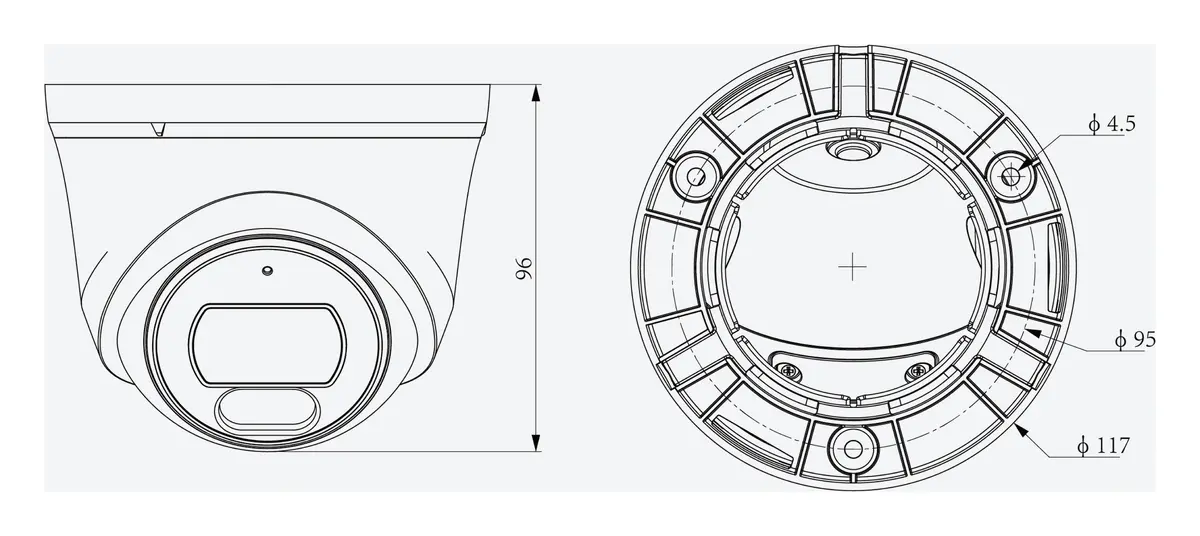 Tiandy TC-C34XS 2ETA-28 4MP 2.8mm Akıllı Çift Işık IP Turret Kamera — görsel 4