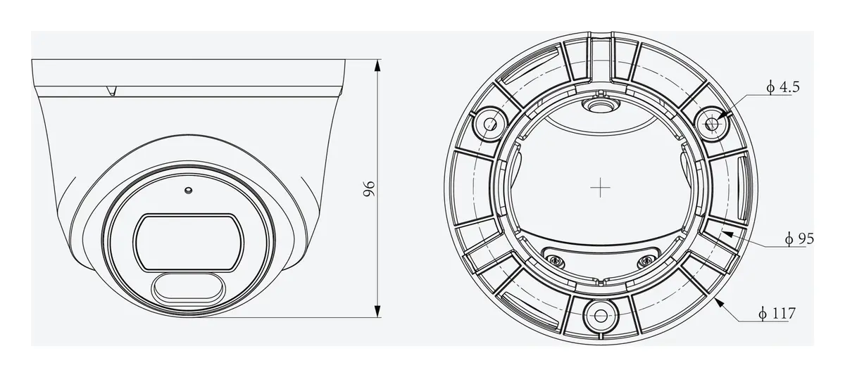 Tiandy TC-C36XN 2ENB-28 6MP 2.8mm Akıllı Çift Işık IP Turret Kamera — görsel 4
