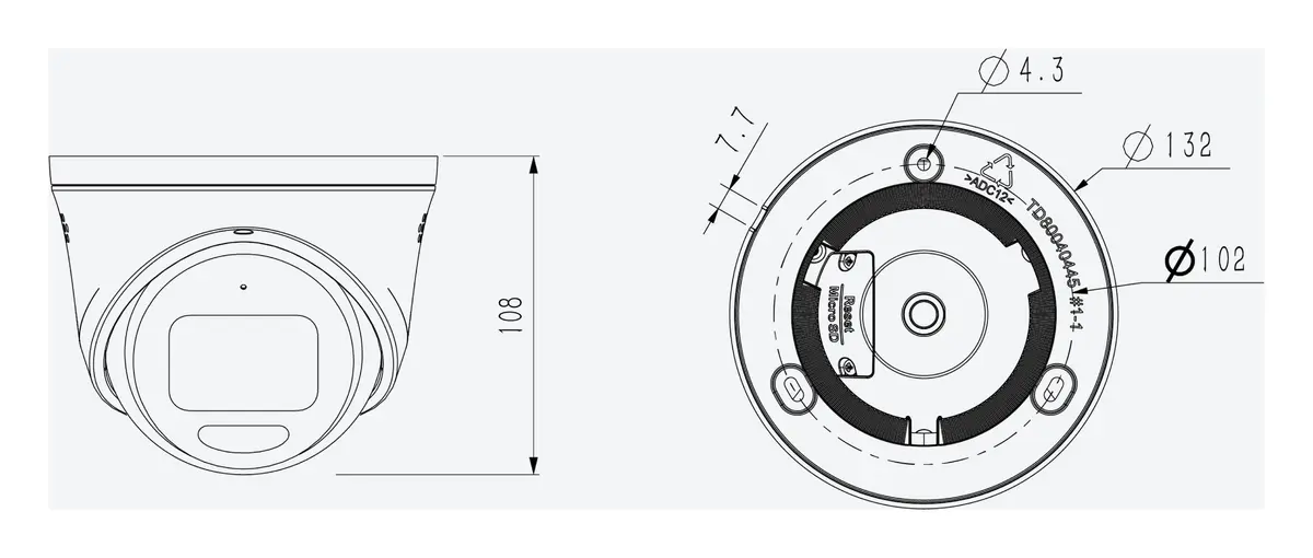Tiandy TC-C38SV 4LHA-28 8MP 2.8mm Akıllı Çift Işık IP Turret Kamera — görsel 4