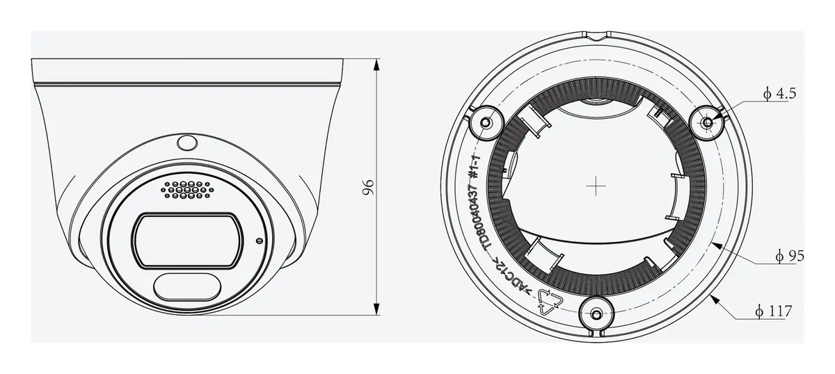 Tiandy TC-C38XQ 4LHC-28 8MP 2.8mm Akıllı Çift Işık IP Turret Kamera — görsel 4