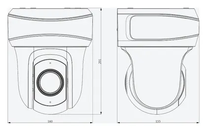 Tiandy TC-H354S Spec:33X/I/E+/V2.0 5MP 33x Zoom IR IP PTZ Kamera