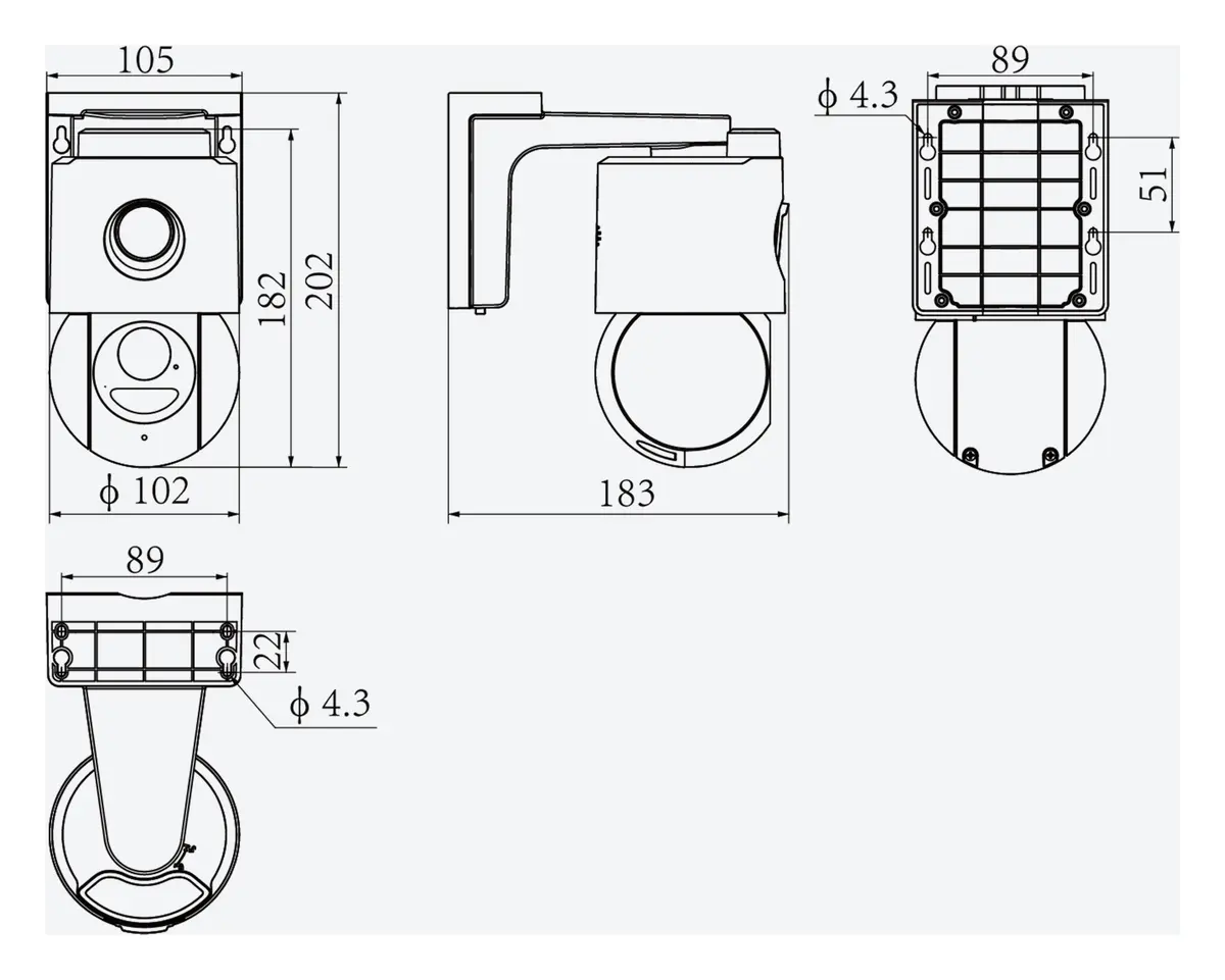 Tiandy TC-H363N 8DA-4 3MP Akıllı Çift Işık Solar/Pilli 4G PT Kamera — görsel 4