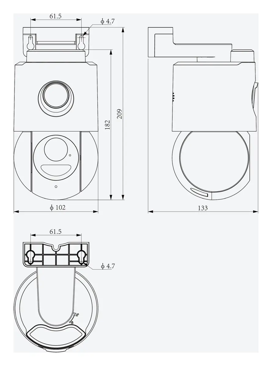 Tiandy TC-H363N Spec:I5W/WIFI/Eu/V4.0 3MP 4mm Akıllı Çift Işık Wi-Fi PT Kamera — görsel 4