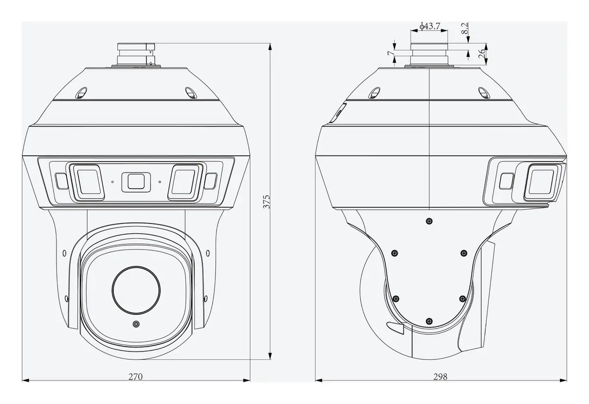 Tiandy TC-H366V 425DA 6MP 25x Zoom Akıllı Çift Işık IP PTZ Kamera — görsel 4