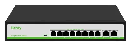 Tiandy TC-P3S010 Spec:G/0820/AT/110 8 Port Gigabit PoE Switch