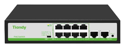 Tiandy TC-P3S010 Spec:H/0820/AT/90/V2.0 8 Port PoE Switch