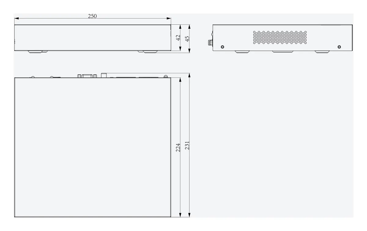 Tiandy TC-R3105 24HC 5 Kanal 1 HDD PoE NVR Kayıt Cihazı — görsel 4