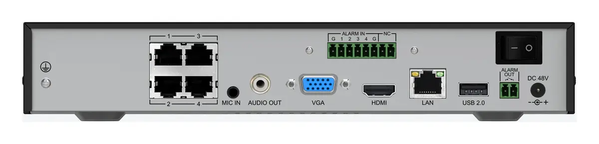 Tiandy TC-R3105 44HA 5 Kanal 1 HDD PoE AI NVR Kayıt Cihazı — görsel 3