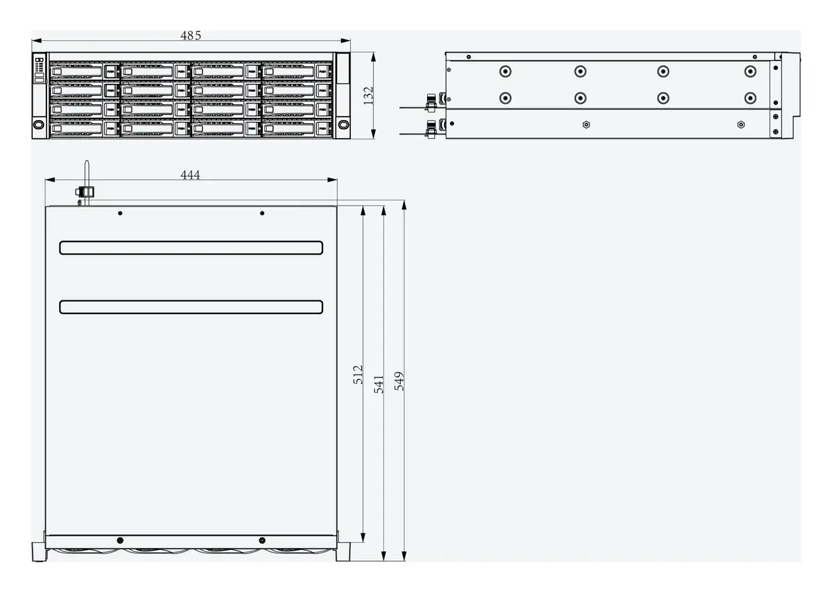 Tiandy TC-R31680 Spec:E/B/R/N/V4.3 80 Kanal 16 HDD NVR Kayıt Cihazı — görsel 4