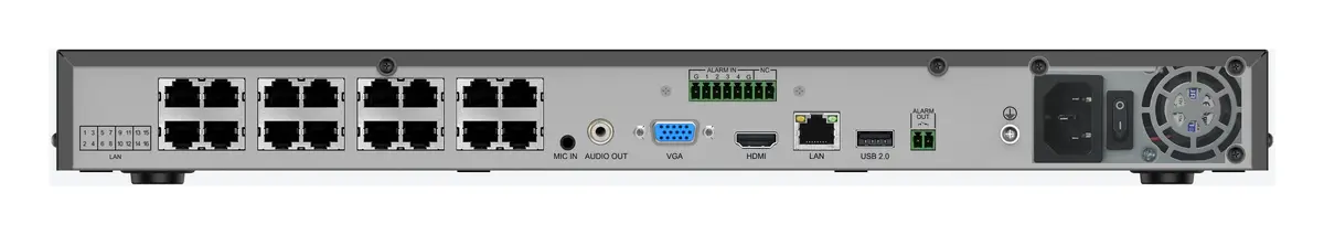 Tiandy TC-R3220 416HA 20 Kanal 2 HDD PoE AI NVR Kayıt Cihazı — görsel 3