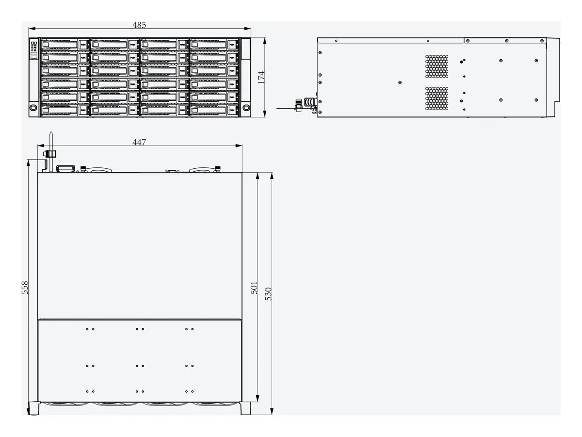 Tiandy TC-R324160 Spec:E/B/N/V4.1 160 Kanal 24 HDD NVR Kayıt Cihazı — görsel 4