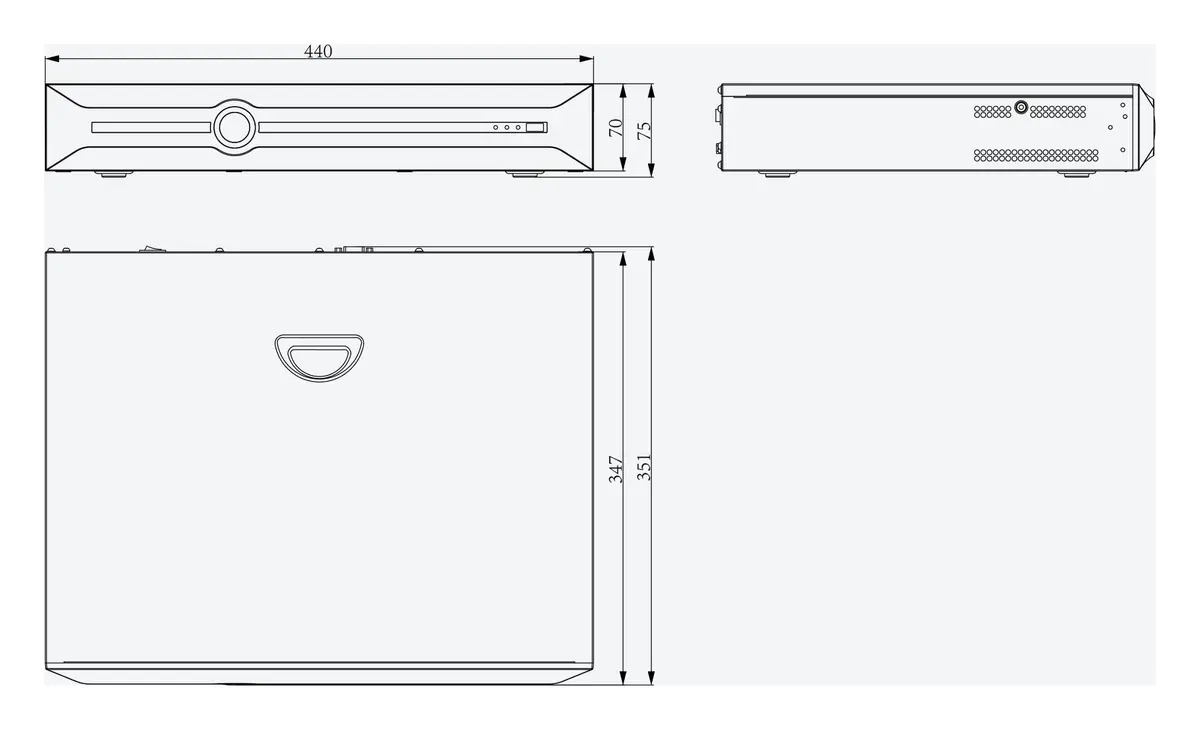 Tiandy TC-R3440 Spec:I/B/N/V4.2 40 Kanal 4 HDD NVR Kayıt Cihazı — görsel 4
