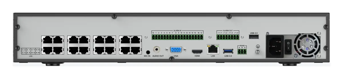 Tiandy TC-R3440 Spec:I/B/P16/H/V4.2 40 Kanal 4 HDD PoE NVR Kayıt Cihazı — görsel 3