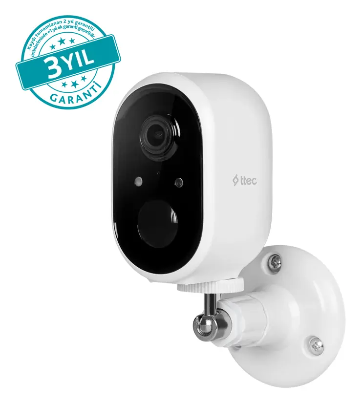 TTEC 2AGK05 Wizi Pro W 2MP İç/Dış Mekan Bataryalı Wi-Fi Kamera