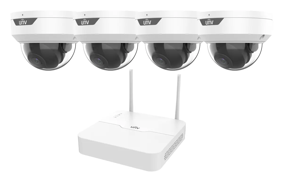 Uniview KIT/NVR301-04LS3-W/4*IPC322LB-AF28WK-G 4 Kanal Wi-Fi NVR Kamera Seti