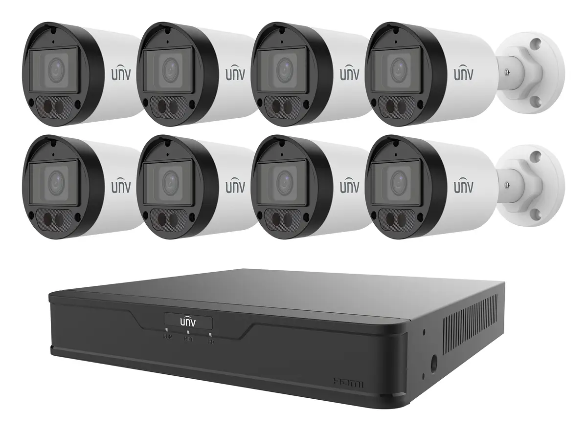 Uniview KIT/XVR301-08U3/8*UAC-B128-ADF28MS Mini HD Analog Bullet Kamera